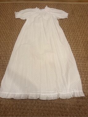 Hill House Home Caroline Nap Dress in the White Swiss Dot pattern
